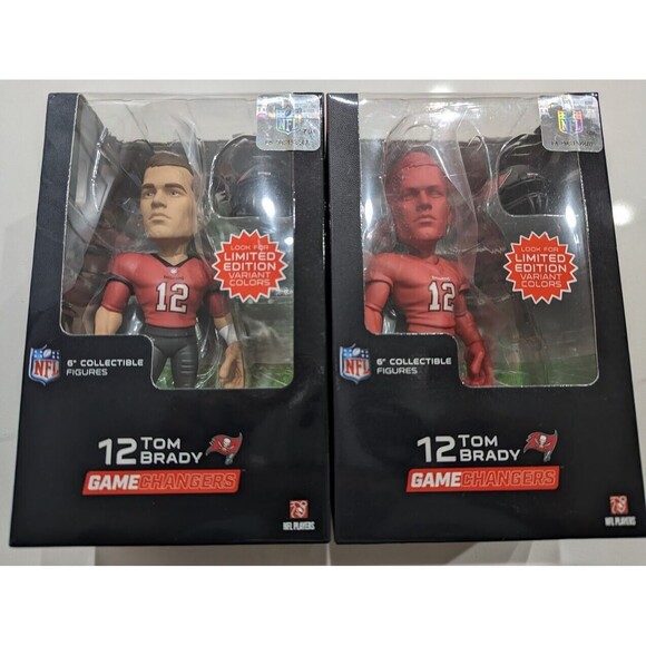 Tom Brady Lot of 2 Tampa Bay Bucs NFL Gamechangers 6" Figures TB12 Red Variant - Picture 1 of 8